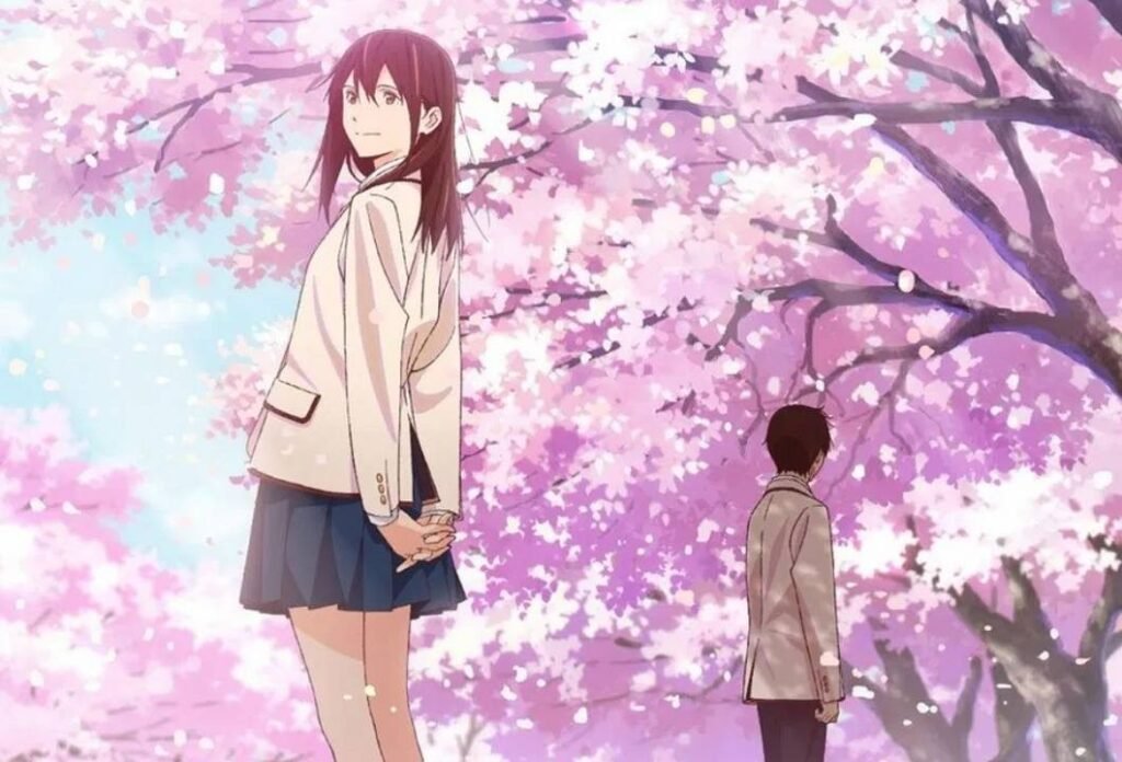 Cherry blossom scene I Want to Eat Your Pancreas anime